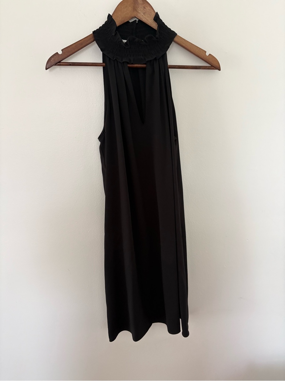 Amanda Uprichard new with tag halter neck black flowy mini cocktail dress